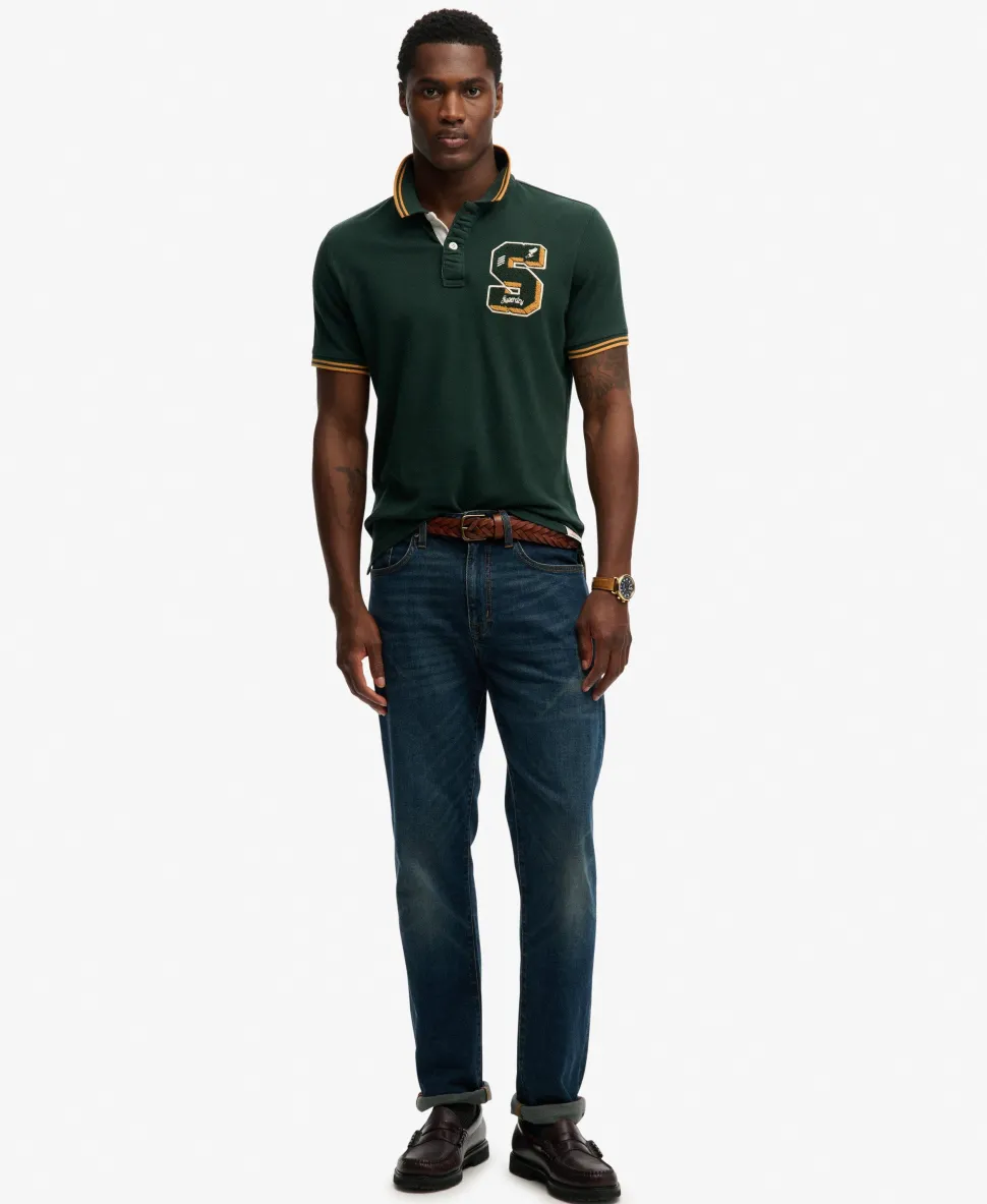 Vintage Athletic Patch Polo Shirt