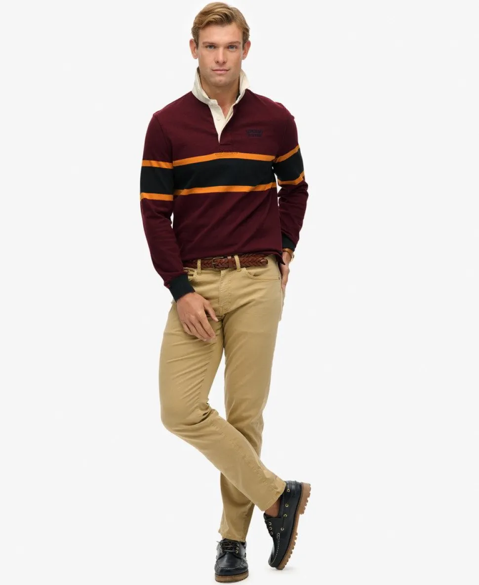Vintage Athletic Stripe Rugby Top