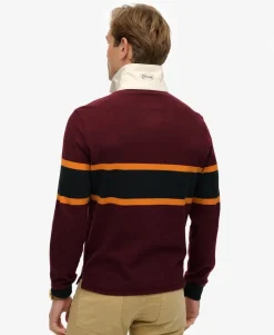 Vintage Athletic Stripe Rugby Top