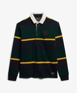 Vintage Athletic Stripe Rugby Top