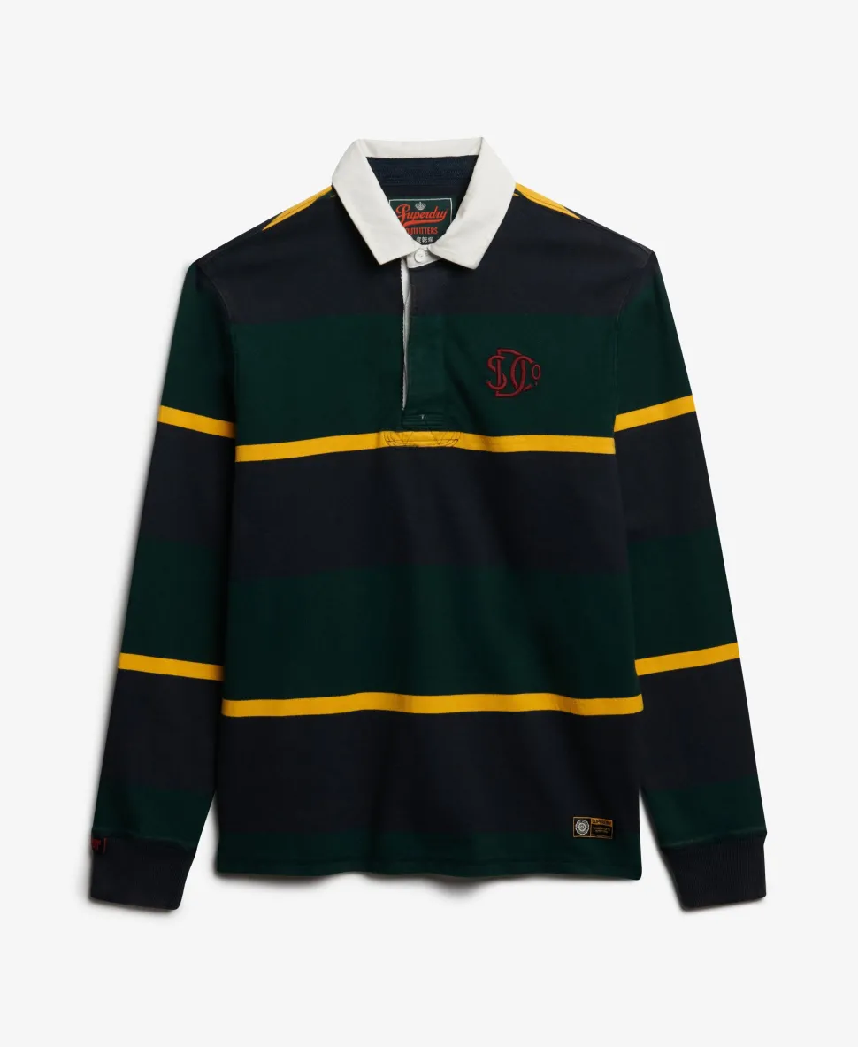 Vintage Athletic Stripe Rugby Top
