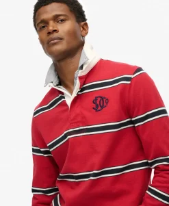 Vintage Athletic Stripe Rugby Top