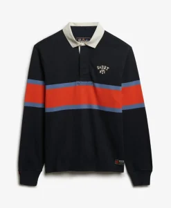 Vintage Athletic Stripe Rugby Top