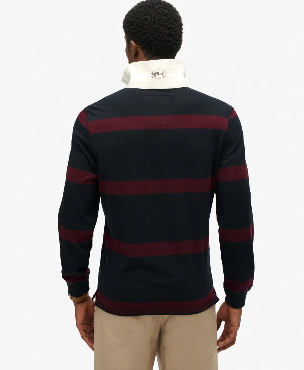Vintage Athletic Stripe Rugby Top
