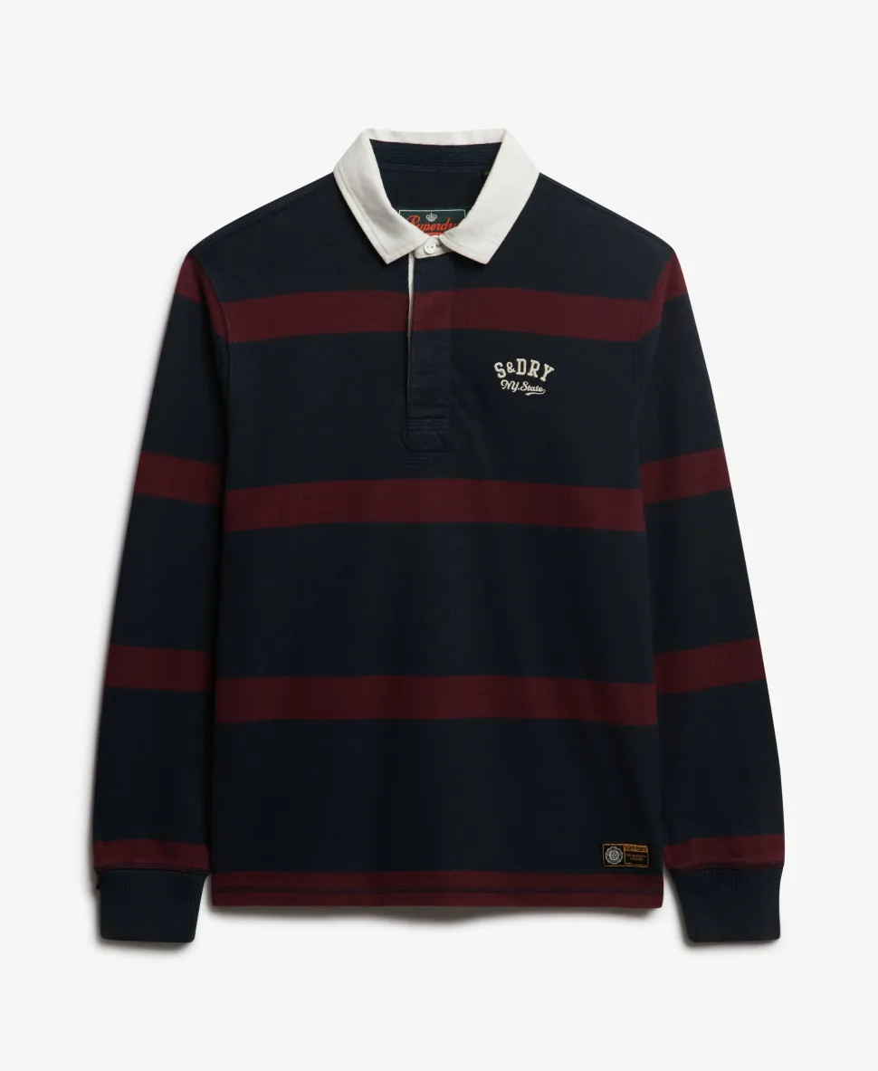Vintage Athletic Stripe Rugby Top