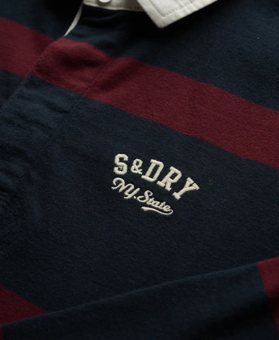 Vintage Athletic Stripe Rugby Top