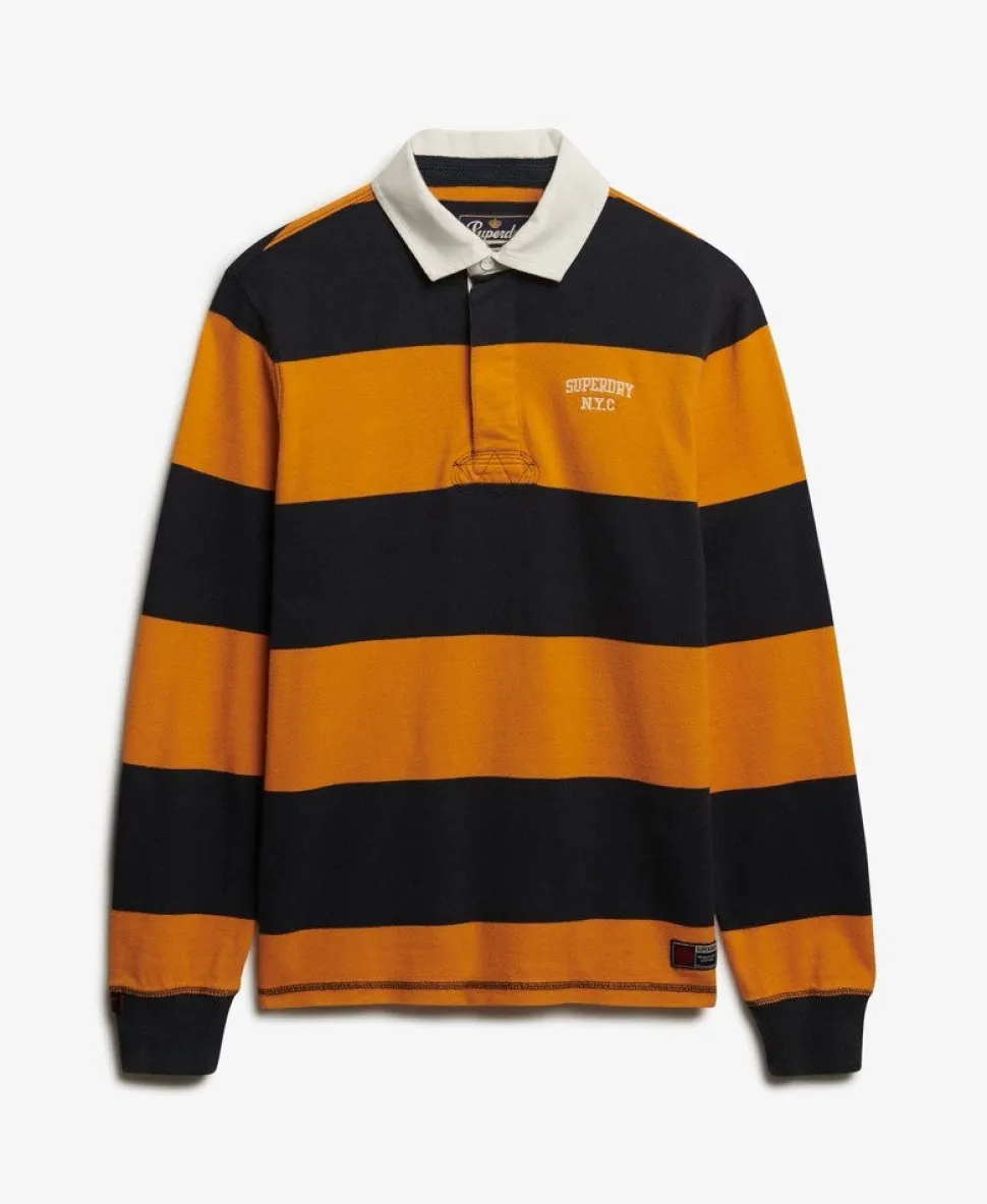 Vintage Athletic Stripe Rugby Top