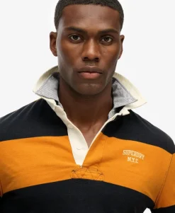 Vintage Athletic Stripe Rugby Top