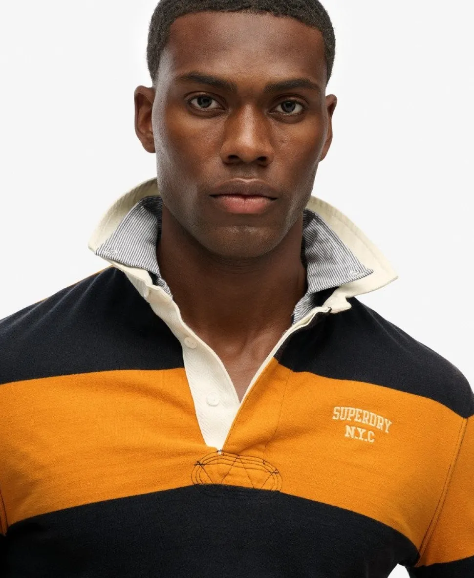 Vintage Athletic Stripe Rugby Top