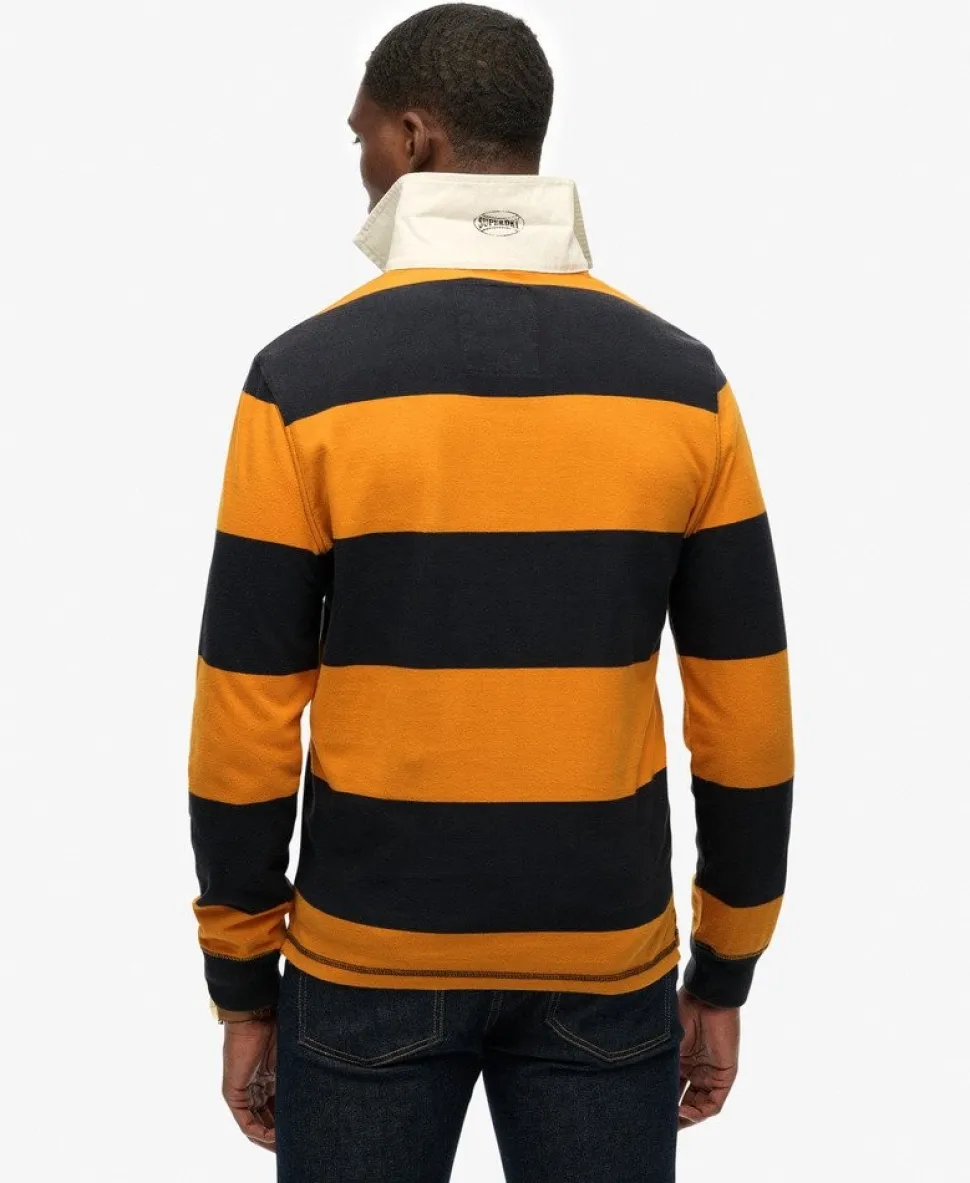 Vintage Athletic Stripe Rugby Top