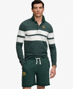 Vintage Athletic Stripe Rugby Top