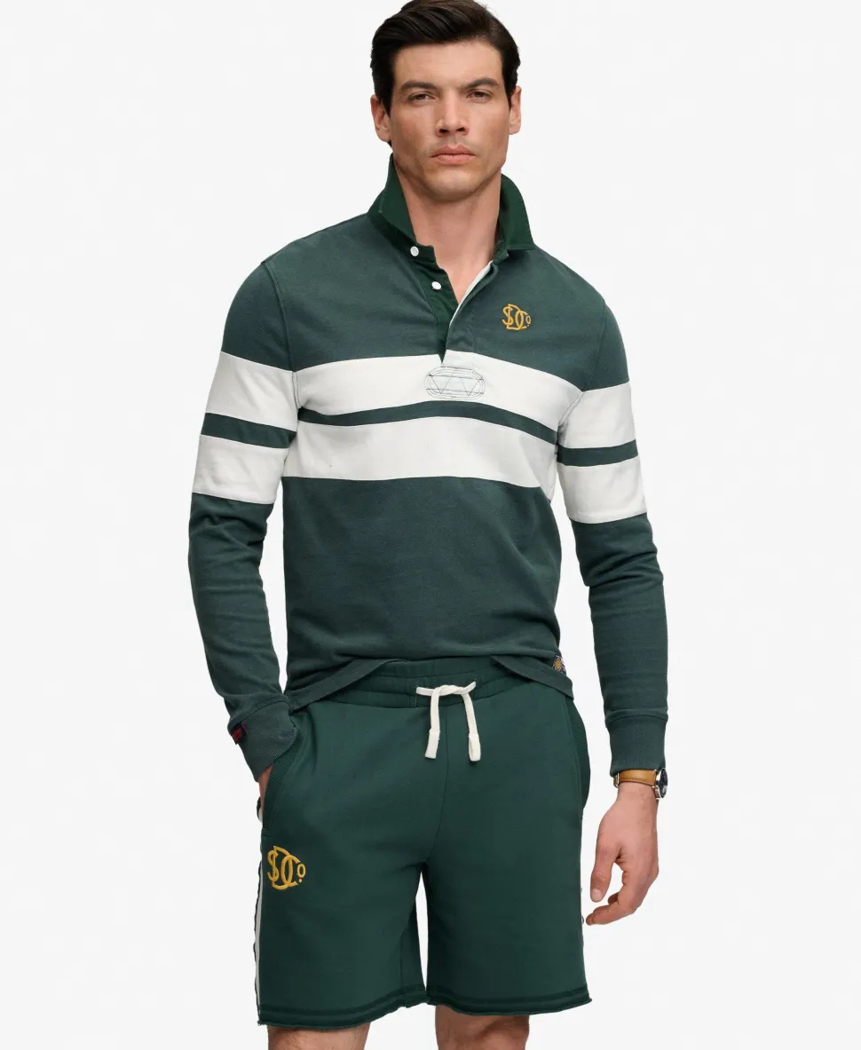 Vintage Athletic Stripe Rugby Top
