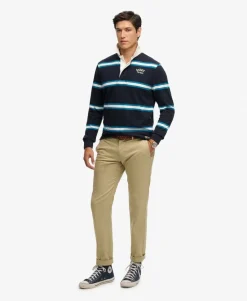 Vintage Athletic Stripe Rugby Top