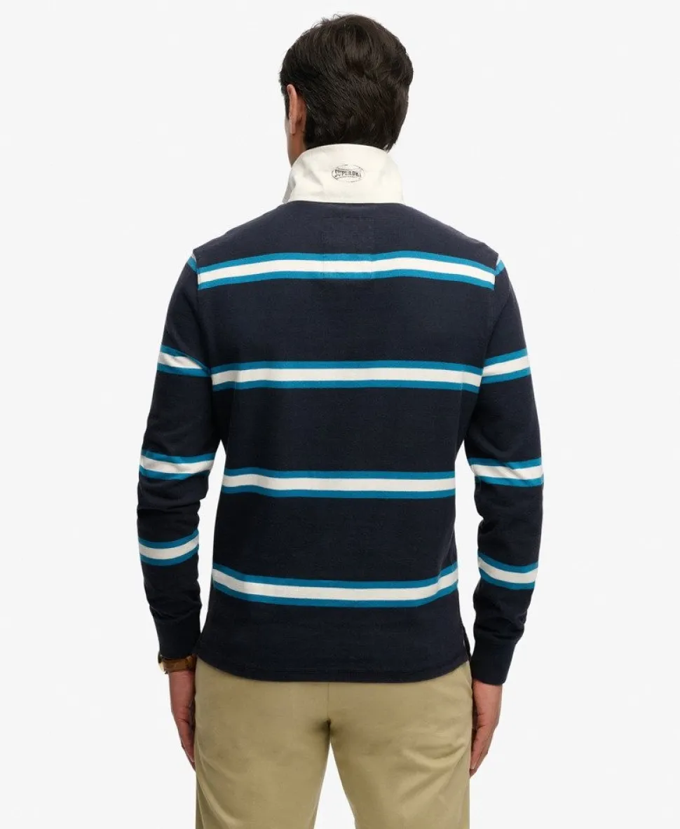 Vintage Athletic Stripe Rugby Top