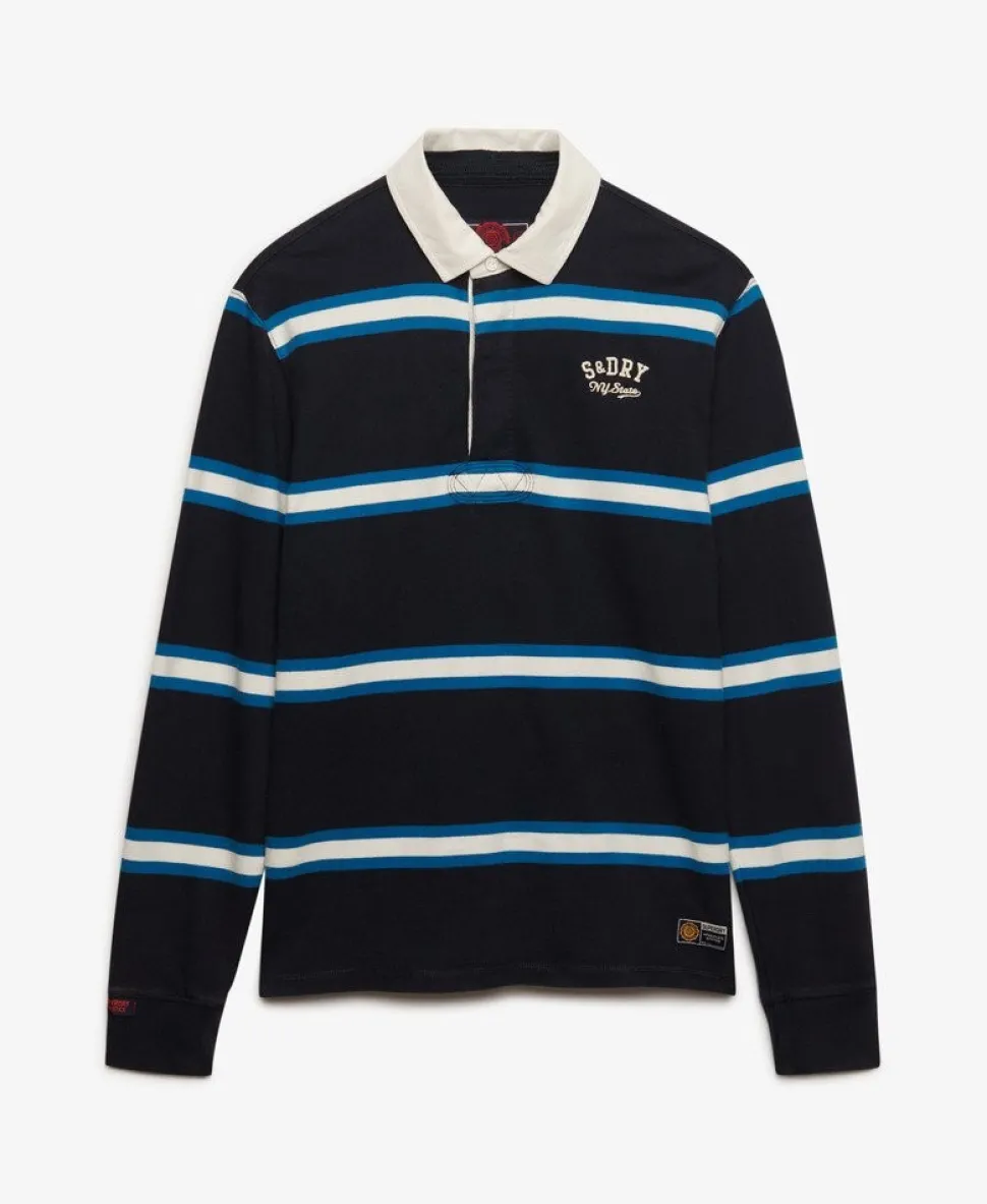 Vintage Athletic Stripe Rugby Top