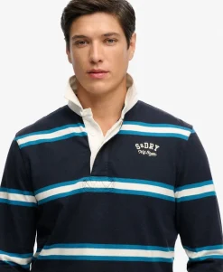 Vintage Athletic Stripe Rugby Top