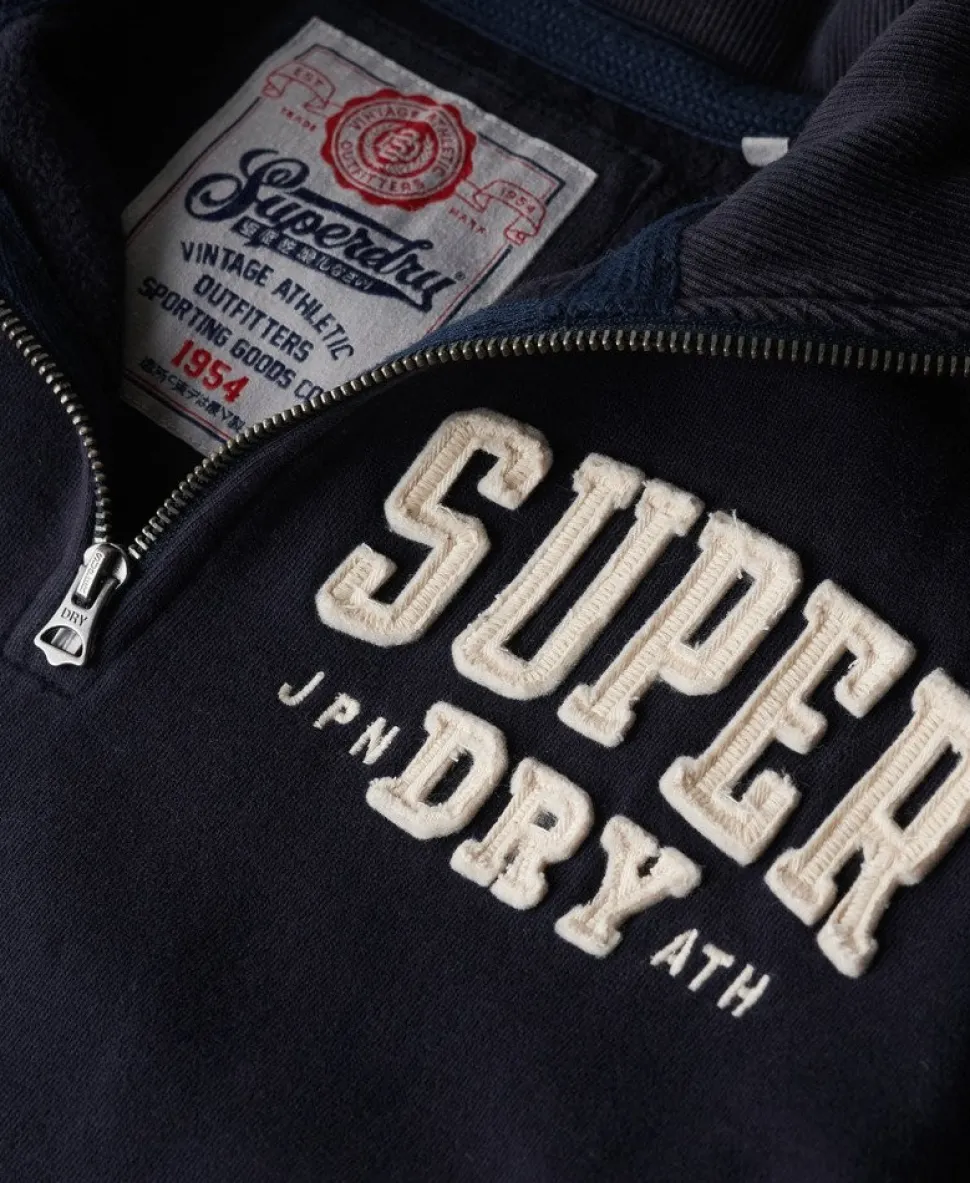Vintage Athletic Zip Half-Zip Jumper