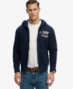 Vintage Athletic Zip Hoodie