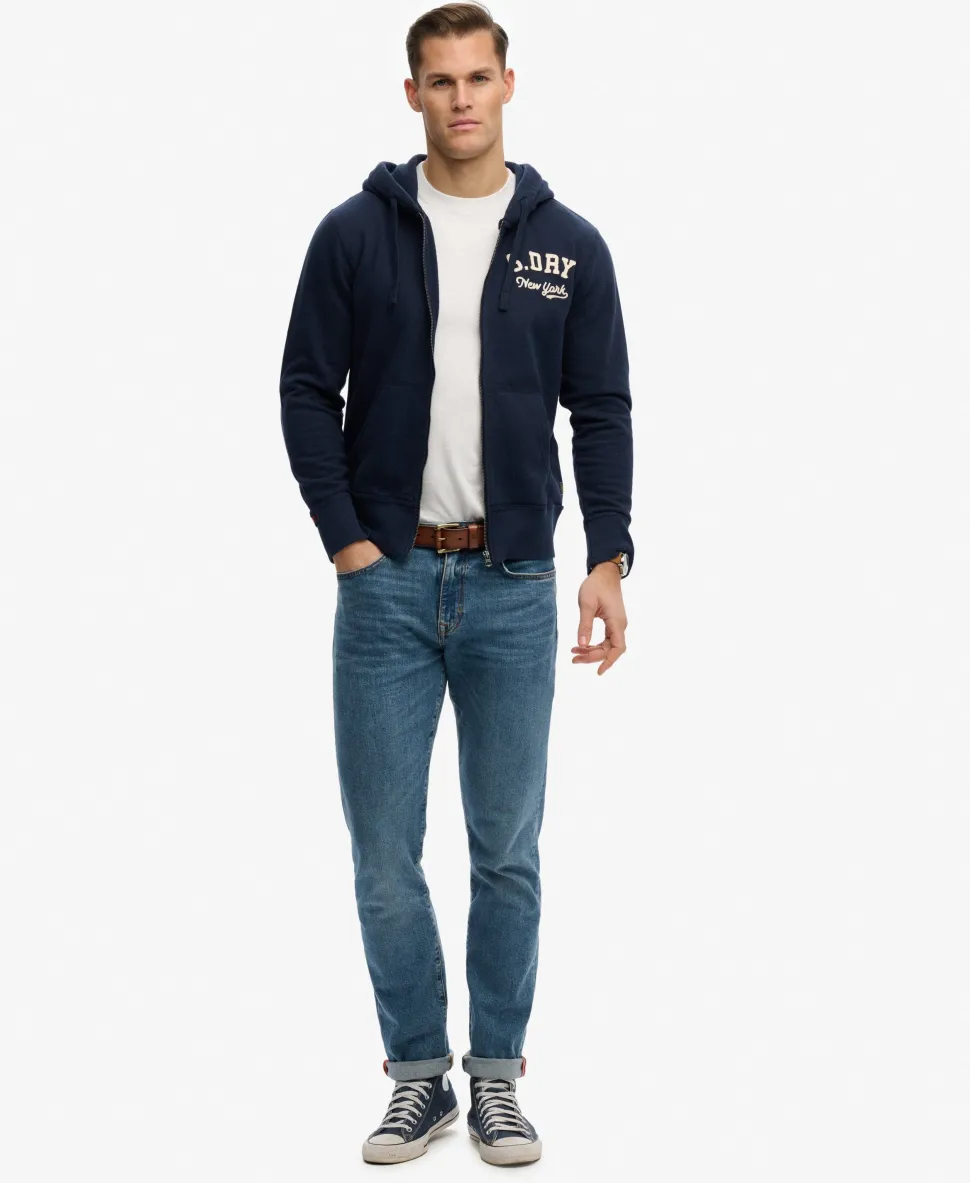 Vintage Athletic Zip Hoodie