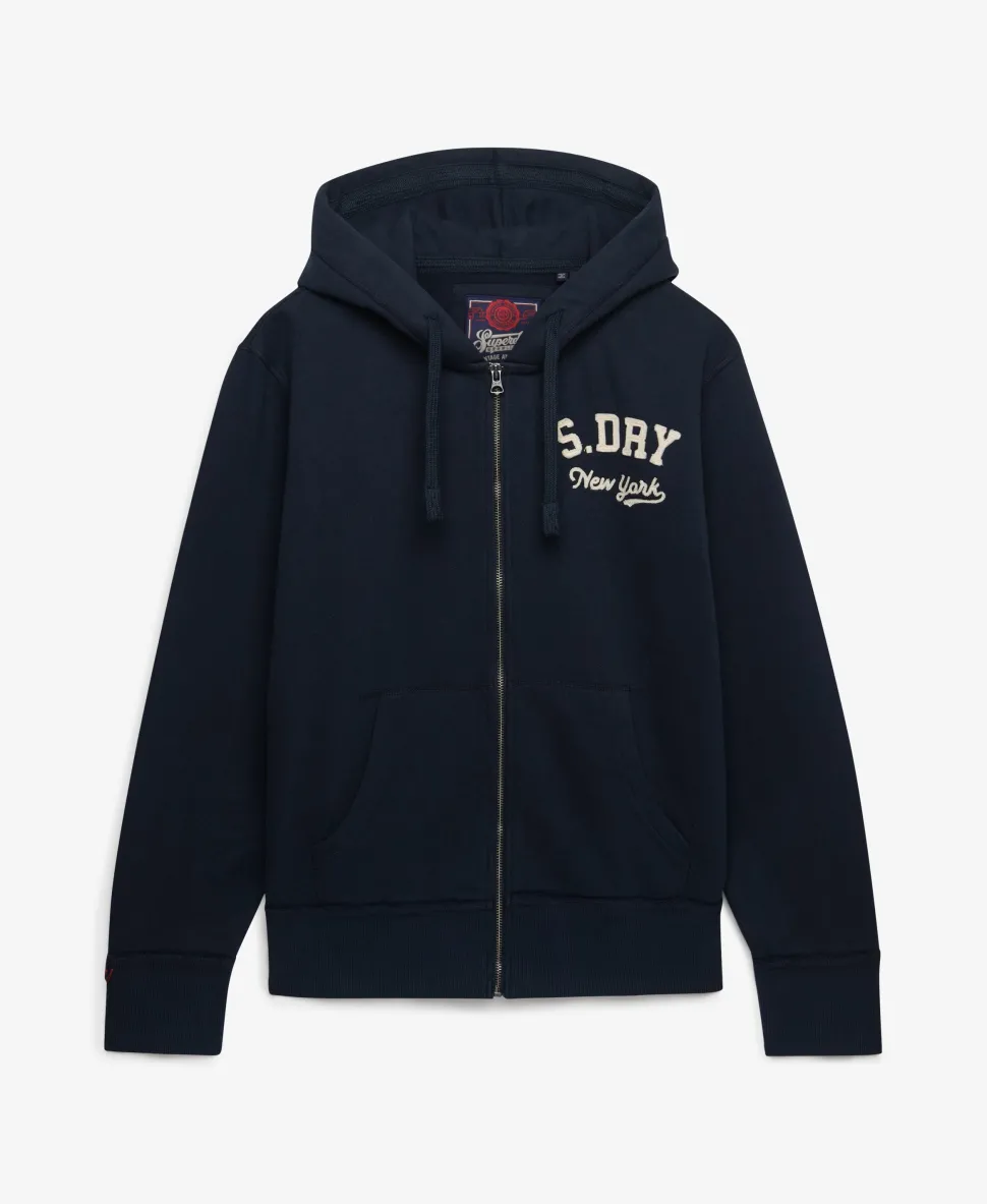 Vintage Athletic Zip Hoodie