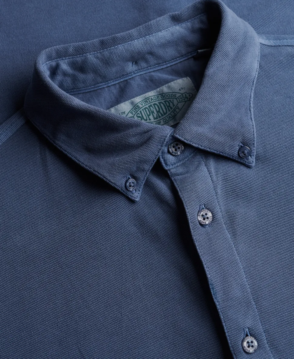 Vintage Destroy Pique Long Sleeve Shirt