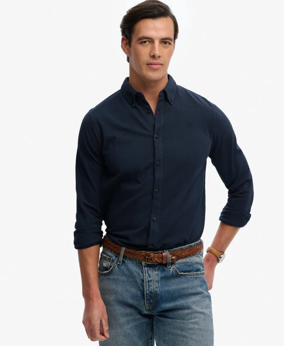 Vintage Destroy Pique Long Sleeve Shirt