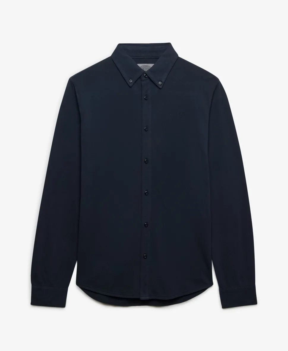 Vintage Destroy Pique Long Sleeve Shirt