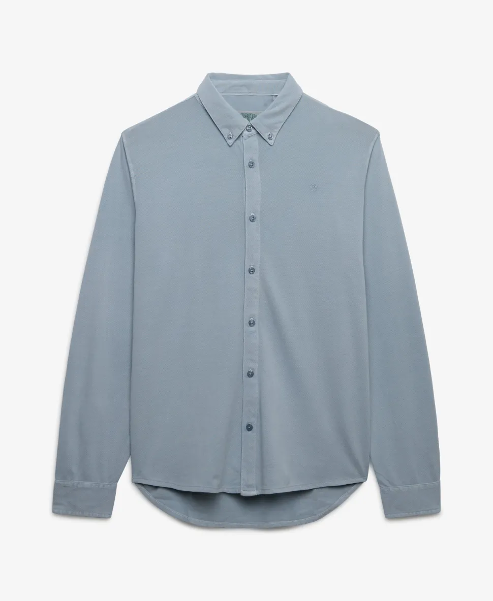 Vintage Destroy Pique Long Sleeve Shirt