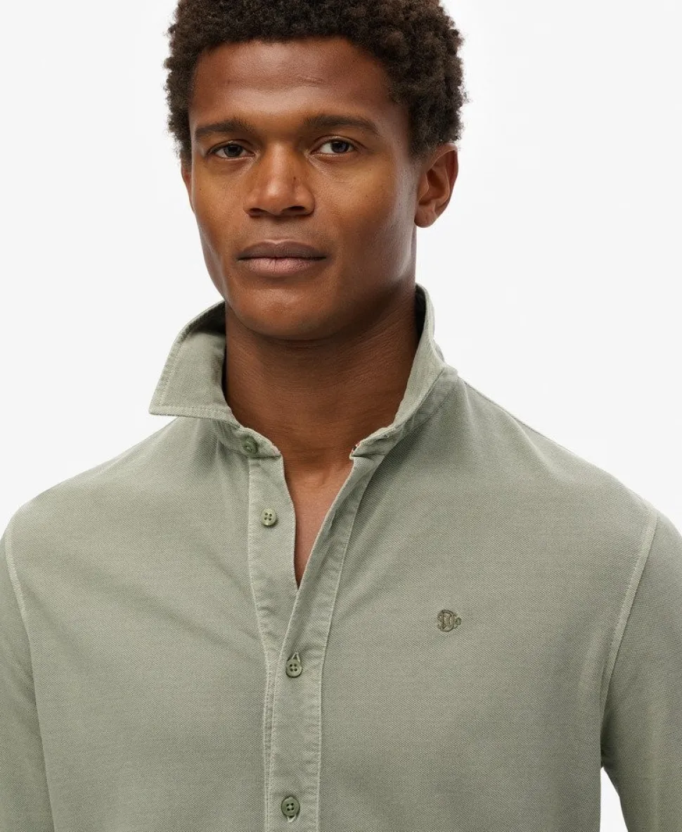 Vintage Destroy Pique Long Sleeve Shirt