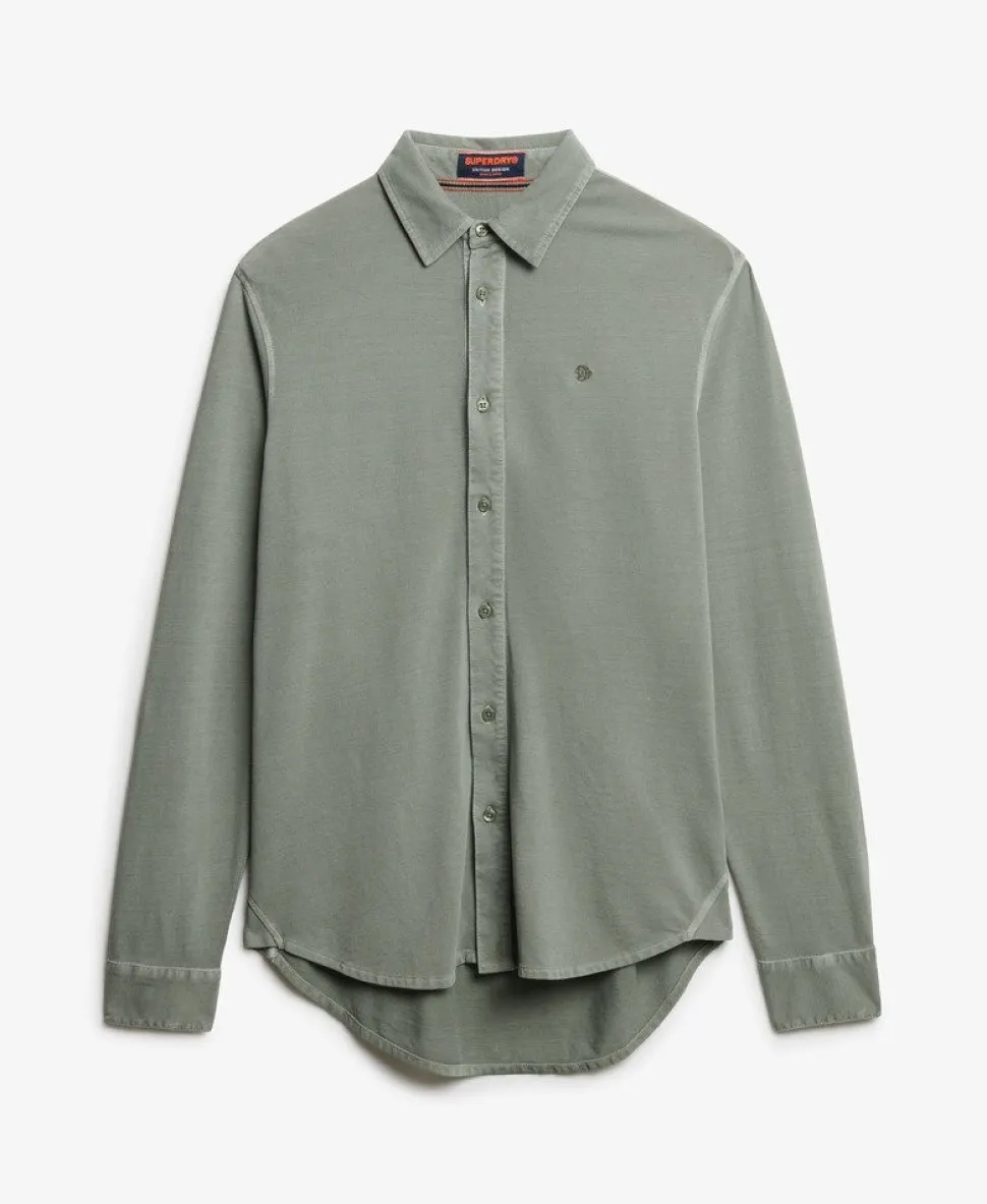 Vintage Destroy Pique Long Sleeve Shirt