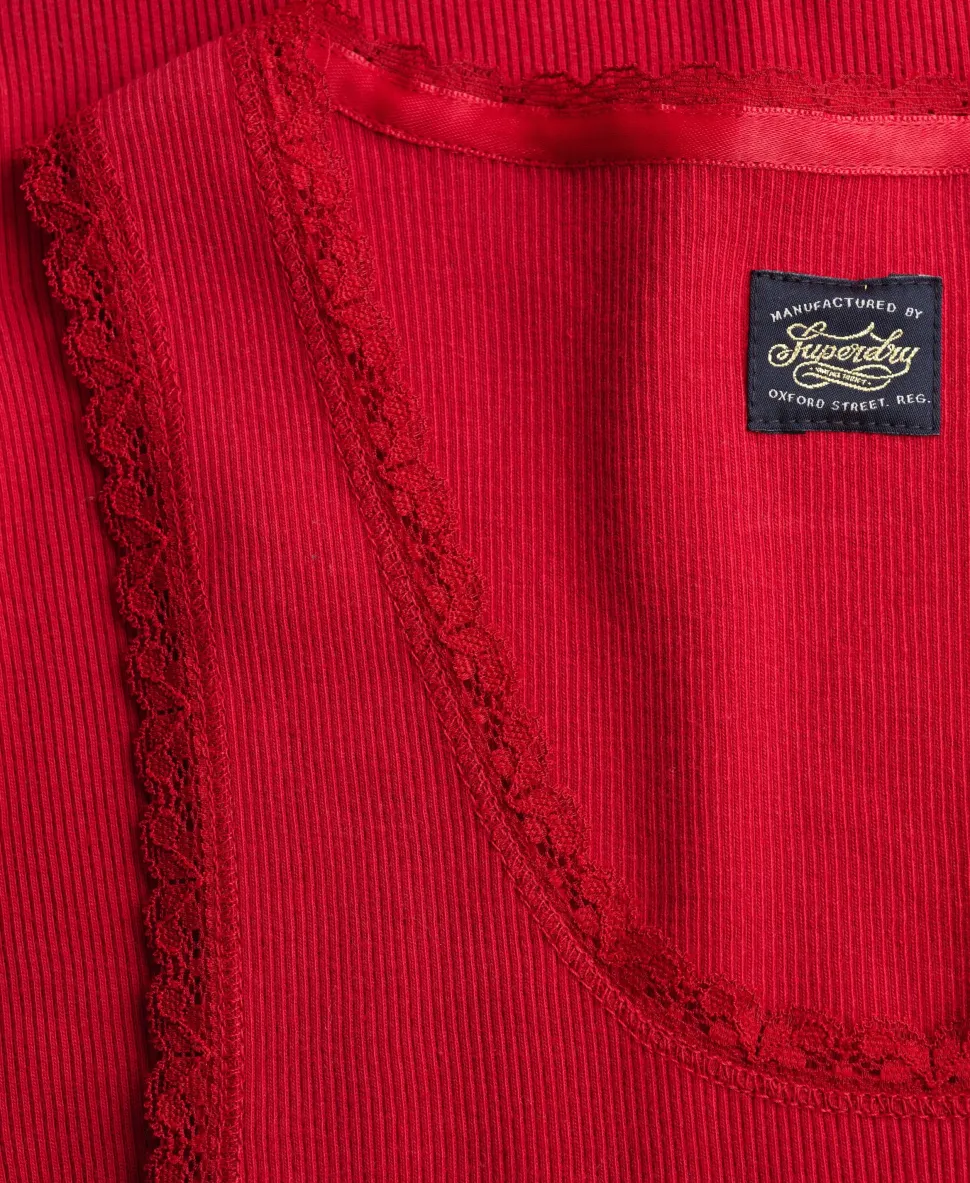 Vintage Lace Trim Vest