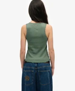 Vintage Lace Trim Vest
