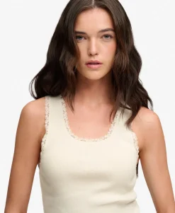 Vintage Lace Trim Vest