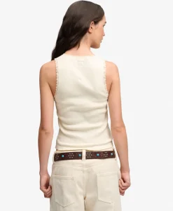 Vintage Lace Trim Vest
