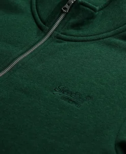 Vintage Logo Embroidered Half Zip Sweatshirt