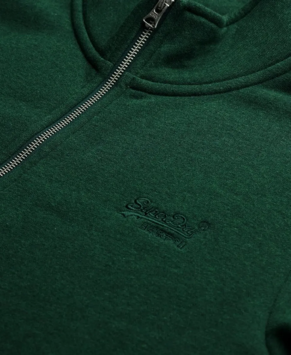 Vintage Logo Embroidered Half Zip Sweatshirt