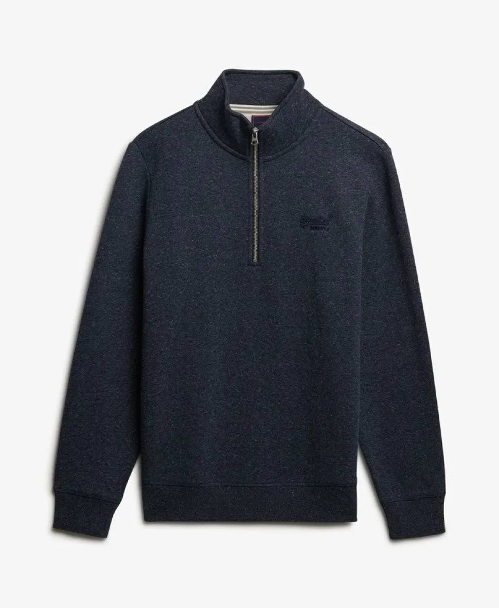 Vintage Logo Embroidered Half Zip Sweatshirt