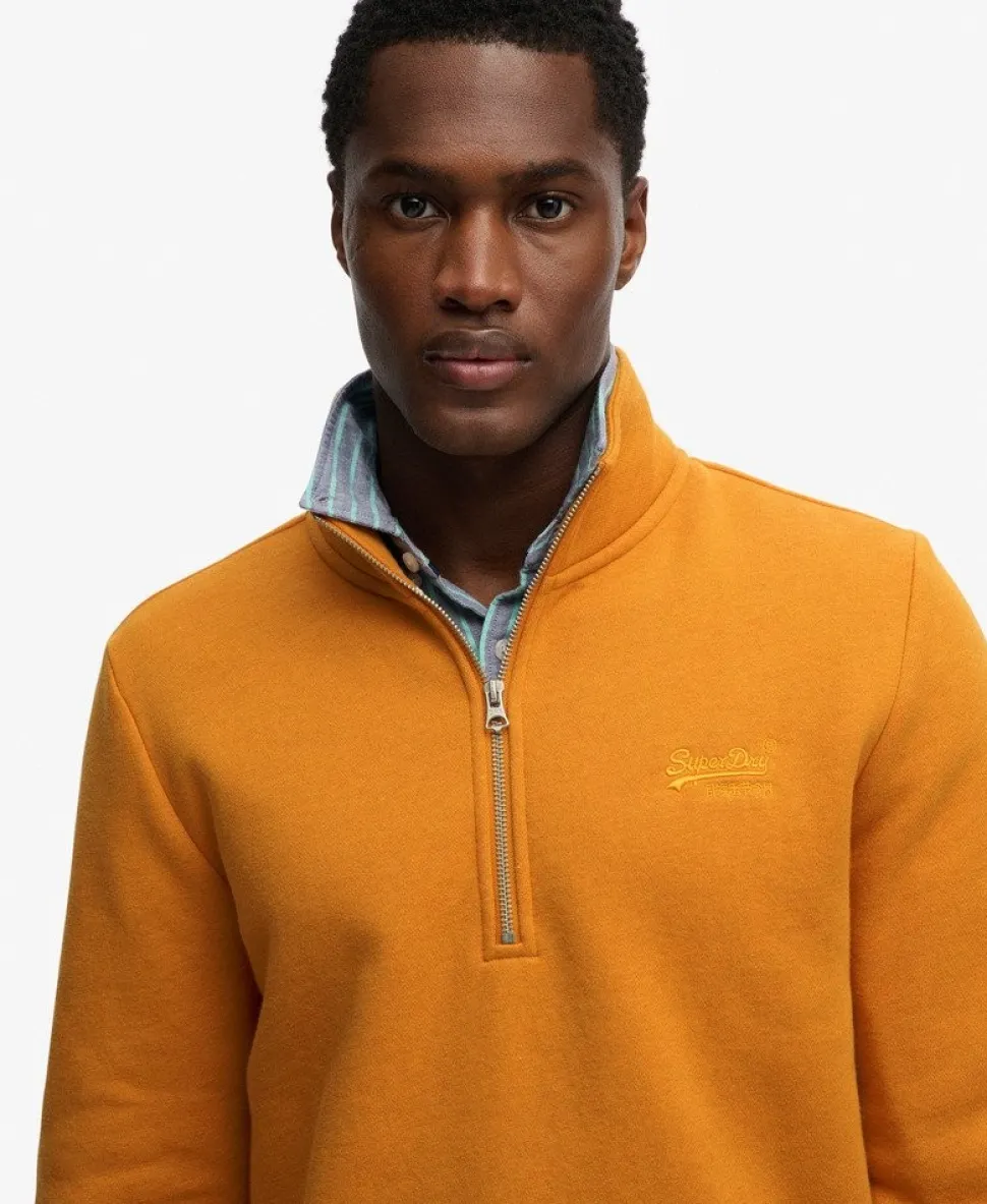 Vintage Logo Embroidered Half Zip Sweatshirt