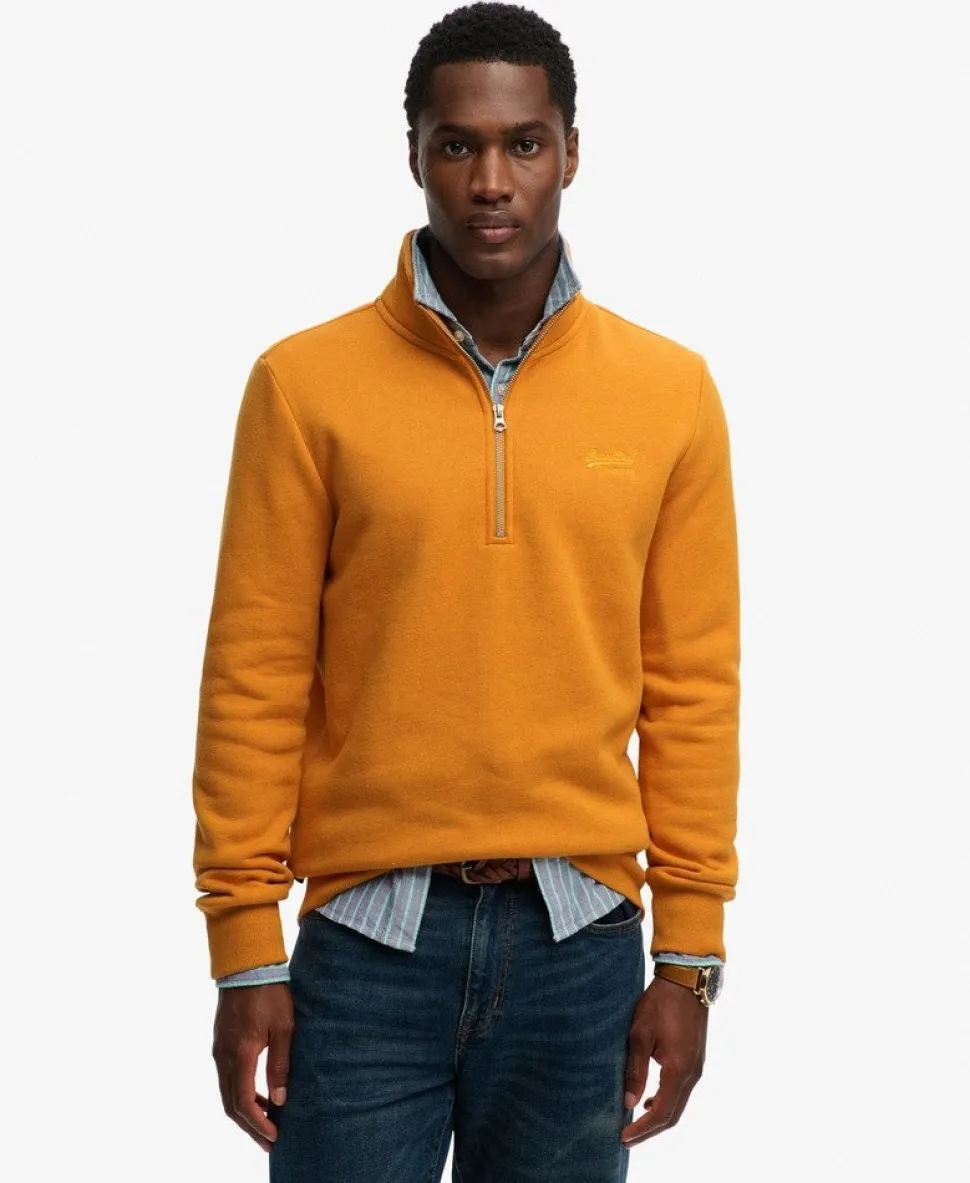 Vintage Logo Embroidered Half Zip Sweatshirt
