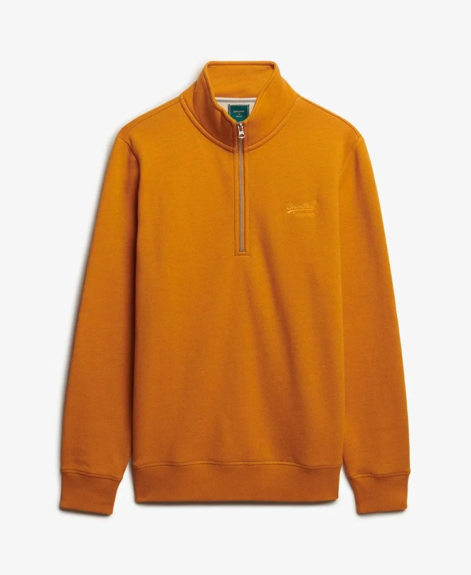 Vintage Logo Embroidered Half Zip Sweatshirt
