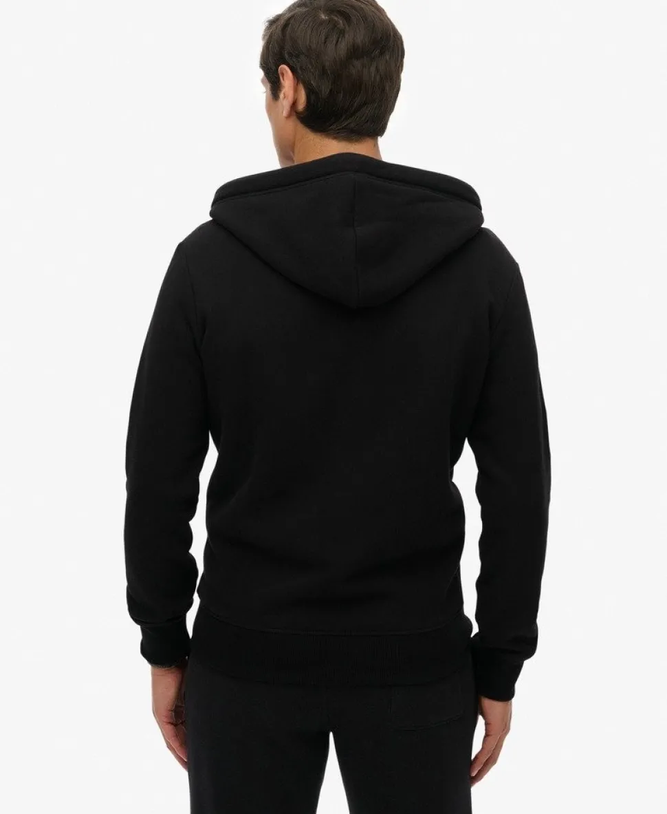 Vintage Logo Embroidered Zip Hoodie
