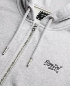 Vintage Logo Embroidered Zip Hoodie