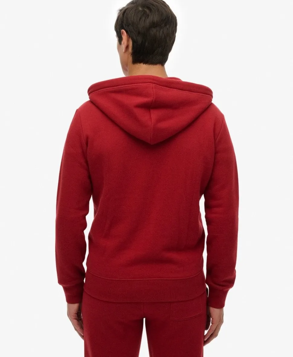 Vintage Logo Embroidered Zip Hoodie