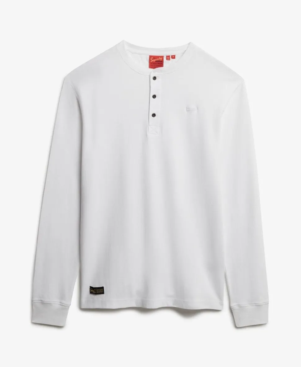 Vintage Logo Mid Weight Long Sleeve Half Button