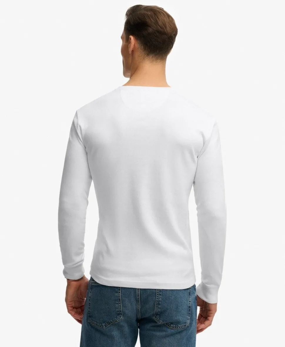 Vintage Logo Mid Weight Long Sleeve Half Button