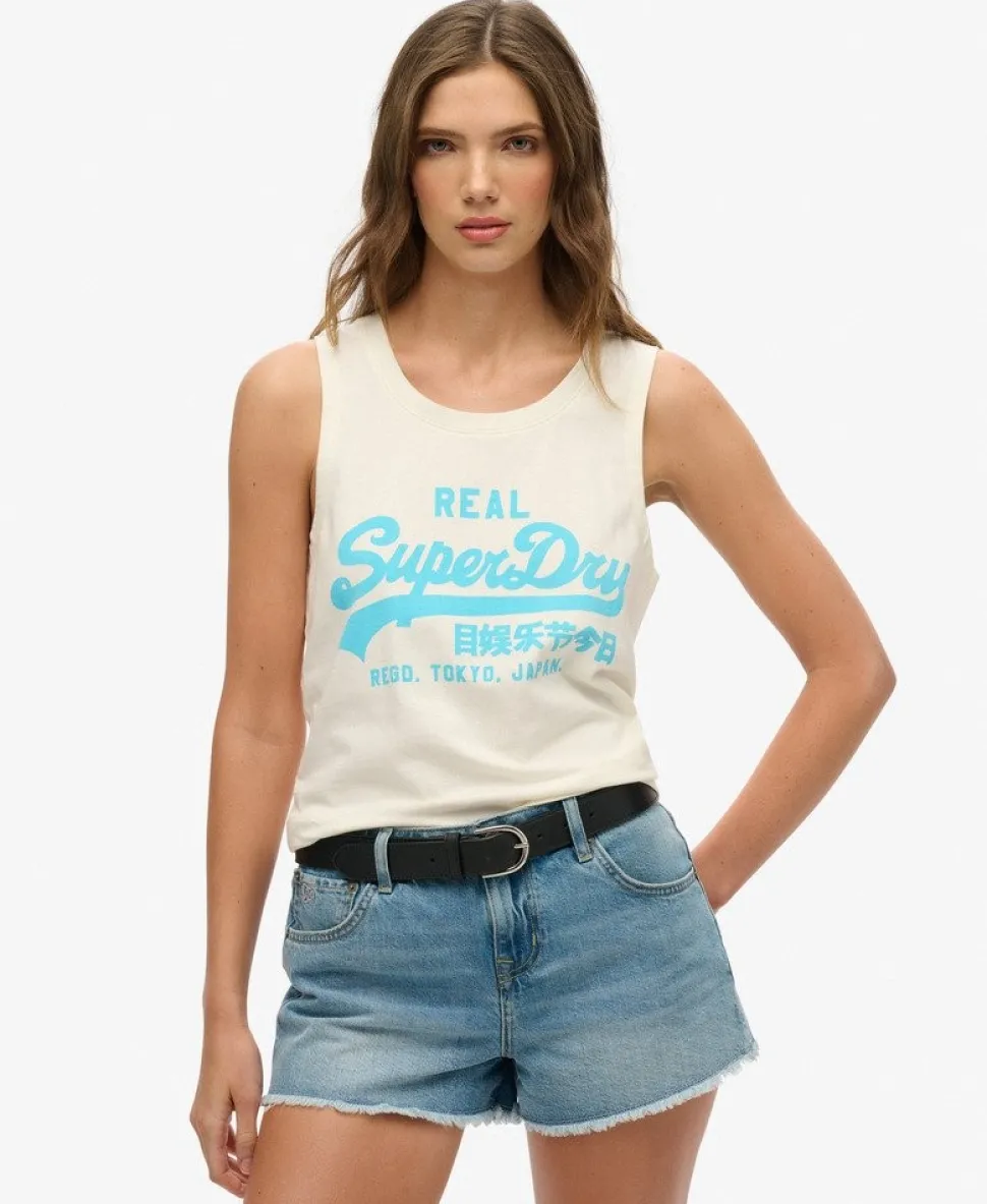 Vintage Logo Neon Scoop Neck Tank