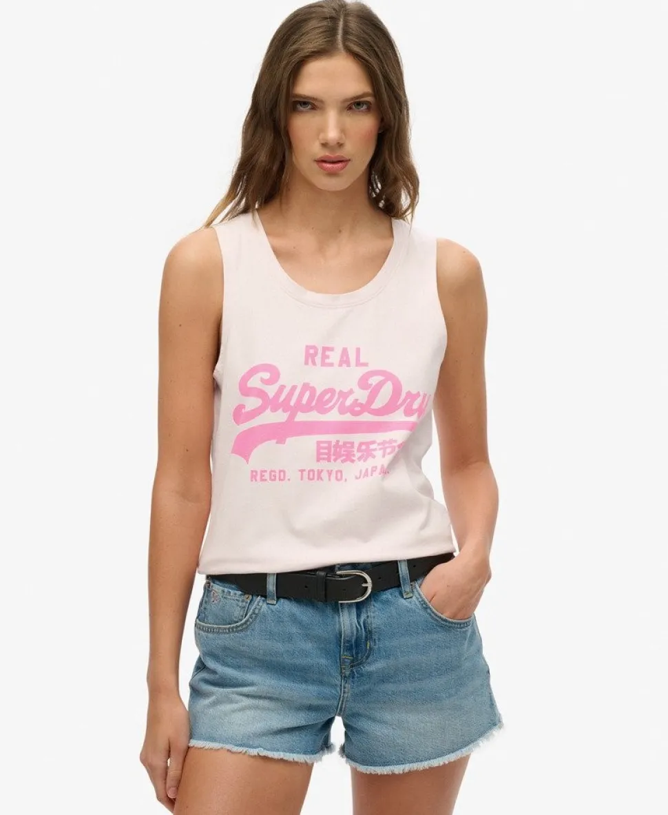 Vintage Logo Neon Scoop Neck Tank