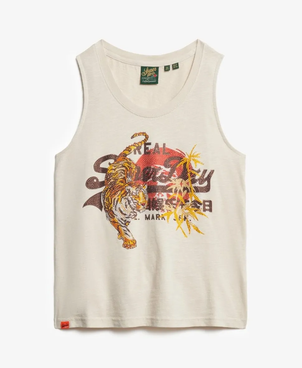 Vintage Logo Tokyo Scoop Neck Tank Top