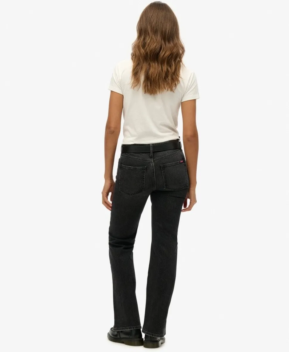 Vintage Mid Rise Slim Flare Jeans
