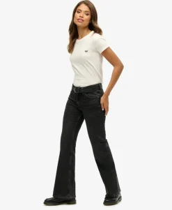 Vintage Mid Rise Slim Flare Jeans